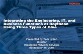 Integrating the Engineering, IT, and Business Functions at ...proceedings.ndia.org/3af6/tom_lydon.pdf · Integrating the Engineering, IT, and Business Functions at Raytheon Using