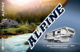 the next generation of rVs - RVUSA.comlibrary.rvusa.com/brochure/alpine_brochure2013.pdfModel 3495FL Shipping Weight 12377 Carrying Capacity 3123 Hitch 2295 Length 39’ 5” Height