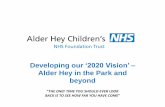 Developing Alder Hey in the Park and beyond · Our journey so far: Alder Hey’s Strategy 2011-16 Tactical Plans to deliver Strategies for SuccessSafeguarding We are here for children