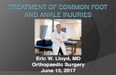 Eric W. Lloyd, MD Orthopaedic Surgery June 13, 2017web.brrh.com/msl/GrandRounds/2017/GrandRounds_061317_Solutio… · physicians with acute ankle injuries each year Sprains account