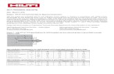HILTI TECHNICAL BULLETIN · 2019-06-10 · (ungrouted) brick masonry walls are published in ESR-4143. ESR-4144 contains data for unreinforced brick masonry for seismic retrofit applications.
