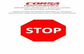 Corsa Performance Exhaust Systems Installation Instructions · CORSA recommends that the installation of this system be performed by a qualified service center or professional muffler