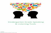 Kindergarten Grade Speaking & Listening Tools Speaking...¢  listening can be challenging. The following