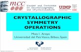 CRYSTALLOGRAPHIC SYMMETRY OPERATIONSlafactoria.lec.csic.es/mcc/attachments/article/12...The equilateral triangle allows six symmetry operations: rotations by 120 and 240 around its