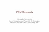 PEM Research - NASA...115 oC had higher stability compared to MC with Tg. The most thermally stable polymers, silicone rubbers and Teflon, have extremely low Tg of -20 to -120 oCfor