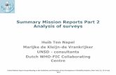 Summary Mission Reports Part 2 Analysis of surveys · Summary Mission Reports Part 2 Analysis of surveys United Nations Expert Group Meeting on the Guidelines and Principles of the