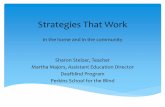 Strategies That Work - CHARGE syndrome...Strategies that Work STRATEGIES COMMUNICATION TEACHING BEHAVIOR Teaching Strategies for ALL Learners Beginning-middle-end Choice Making Organization,