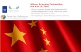 Africa’s Emerging Partnerships: The Role of China · 2018-05-02 · Trading profile • Africa‟s trading profile dominated by resource exports and thus by key economies • In