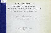 Catalogue of Malay manuscripts and manuscripts relating to ...sabrizain.org/malaya/library/bodleian.pdf · ^i-^z (9^v/, a cornell university library boughtwiththeincome ofthesageendowment