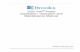 Cryo-Torr Pump Installation, Operation and Maintenance Manual · Installation, Operation, and Service Instructions Installation, Operation and Maintenance Instructions for your Cryo-Torr