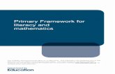 Primary Framework for literacy and mathematics mathematics . Primary Framework for literacy and mathematics