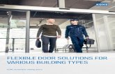 FLEXIBLE DOOR SOLUTIONS FOR VARIOUS BUILDING TYPES · FLEXIBLE DOOR SOLUTIONS FOR VARIOUS BUILDING TYPES. 3 ... n Escape route: an intelligent fail-safe system for emergency situation