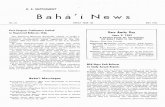 U. S. SUPPLEMENT Baha'i News - H-Netbahai/diglib/Periodicals/US_Supplement/063.pdf · U. S. SUPPLEMENT Baha'i News No. 63 BAHA'I YEAR 120 MAY 1963 Post-Congress Conferences Limited