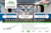 T8 & T5 Rail Compliant LED tubes - LPA Group · t8 led tube * t5 led tube length 600mm 1200mm 863mm 1463mm input power* 10w 20w 14w 24w output (lumens)* 1089lm 2176lm 1540lm 2640lm