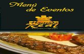 # 1 De La Granja # 2 Filete de Pollohaciendareal.com.sv/wp-content/uploads/2019/11/Menú-de-Eventos-… · Burrito de tortilla de harina, (relleno de frijoles, huevo con vegetales
