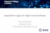 Separation Logic for High-Level Synthesiscas.ee.ic.ac.uk/people/fw1811/talks/winterstein_UCL_2015_unrolled.… · Separation Logic for High-Level Synthesis Felix Winterstein . 20
