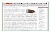 CALCE April Battery Newsletter 04 04 2019 · In a study with one of the leading telecommunications companies, CALCE has been conducting capacity fade tests at temperatures ranging
