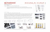 KOALA CAVI ST.103-1ENG - Zero-Z design · Caimi Brevetti S.p.A. reserves, by its unappealable judgment, the right to modify without prior notice the building materials, the technical