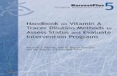 Handbook on Vitamin A Tracer Dilution Methods to Assess ...€¦ · HANDBOOK ON VITAMIN A TRACER DILUTION METHODS TO ASSESS STATUS AND EVALUATE INTERVENTION PROGRAMS Bangladesh, Guatemala,