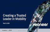 Creating a Trusted Leader in Mobility - autoliv.com...Radar 24 GHz NB Europe (SOP 2020) Asia (SOP 2019) North America (SOP 2018, 2019) Radar 77GHz Europe (SOP 2019) Asia (SOP 2019,