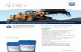 Hydraulic Oil Wa Clarity - Chevron Lubricants€¦ · Premium Performance Clarity Hydraulic Oil AW exceeds most major pump manufacturers’ requirements. It is suited for most hydraulic