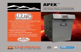 EFFICIENT - Calderas Ochoa · Thermal Solutions all new Apex Commercial Condensing Boiler ensures the highest boiler appliance efficiency, economical electrical usage, and long lasting