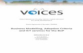 Business Modelling, Adoption Criteria and ICT …...VOIce-based Community-cEntric mobile Services for social development Grant Agreement Number 269954 Business Modelling, Adoption