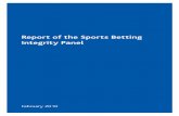 Report of the Sports Betting Integrity Panel of the Sports... · 2016-09-20 · 1 In summer 2009, the Minister for Sport, Gerry Sutcliffe, brought together a panel (“the Panel”)