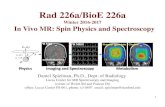 Rad 226a/BioE 226a - Stanford University · Biography: Edward Mills Purcell 23 (born Aug. 30, 1912, Taylorville, Ill., U.S.—died March 7, 1997, Cambridge, Mass.) American physicist