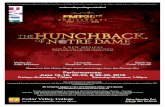 Performances: June 15-16, 22-23, & 29-30, 2018THE HUNCHBACK OF NOTRE DAME is presented through special arrangement with Musical Theatre international (MTI). All authorized performances