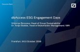 dbAccess ESG Engagement Days - Deutsche Bank€¦ · International standards. Investor demands. Climate Change. Mobility. Digitaliza-tion. Demogra-phic shift. Future of work. Global