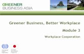 Greener Business, Better Workplace Module 3...Module 3 Workplace Cooperation. Module 3: Workplace Cooperation Main topics 1. Key principles and conditions for workplace ... participate