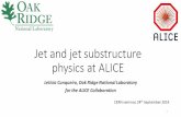 Jet and jet substructure physics at ALICE · Leticia Cunqueiro, Oak Ridge National Laboratory for the ALICE Collaboration CERN seminar, 24th September 2019 1. Jets in proton proton