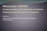 Module 3 Supporting Inclusion in Your Child Care Program - … · 2018-09-07 · Where We’re Going Module 4: Supporting Inclusion in Your Child Care Program –Staff o This module