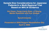 Hui Quan, Peng-Liang Zhao, Ji Zhang, Martin Roessner and ...stat.rutgers.edu/iob/bioconf09/slides/Zhao.pdf · J-NDA (2Y review) NDA (1Y review) Drug lag. PMDA issued a new guidance