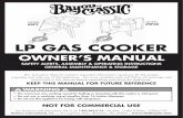 LP GAS COOKERpdf.lowes.com/useandcareguides/050904002006_use.pdf · This LP Gas Cooker is a specialized high pressure gas appliance having far greater heat output than traditional