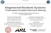Engineered Resilient Systems...1 UNCLASSIFIED Engineered Resilient Systems Tradespace Enabled Decision Making 17th NDIA Systems Engineering Conference 27-30 October 2014 Tommer R.