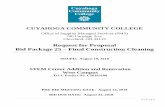 Request for Proposal Bid Package 25 Final …...1 | P a g e CUYAHOGA COMMUNITY COLLEGE Office of Supplier Managed Services (SMS) 700 Carnegie Ave. Cleveland, OH 44115 Request for Proposal