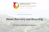 Metals Recovery and Recycling - Amazon S3 · Plastics – 198,000 Tons Recycled If we recycled every plastic bottle we used, we would keep 2 million tons of plastic out of landfills