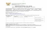 INVITATION TO BID E1473 · 2018-09-20 · invitation to bid bid reference number: e1473 the appointment of a service provider to conduct a systematic assessment and verification on