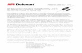 S Level Reliability - Delevan Level Reliability.pdf · API Delevan Earns Industry’s Highest Reliability Level to MlL-PRF-39010 Level “S” Failure Rate EAST AURORA, N.Y., May