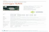 V3/2018 PERFECT SOLUTION conga-SA5 - Alcom Electronics · conga-SA5/i-HSP-B 050053 Standard heatspreader for SMARC 2.0 module conga-SA5 with lidded Intel Atom processor. All standoffs