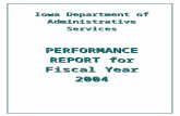 Performance Planning - Iowapublications.iowa.gov/3220/3/Administrative_Services.docx · Web viewAGENCY PERFORMANCE REPORTING INTRODUCTION This report is provided pursuant to Iowa