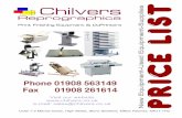 Visit our website e-mail: sales@chilvers.copdfs.findtheneedle.co.uk/4288-Price-List.pdf · 2014-10-01 · For more information on any Equipment Phone 01908 563149 Fax 01908 261614
