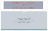 WORKING CAPITAL & BANK STOCK AUDIT · BANK STOCK AUDIT The audit of stock, debtors to workout the amount required for working capital & to safeguard the working capital / funds provided