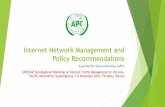 Internet Network Management and Policy Recommendations Presentation_0.pdf · Addressing the Reasons: International Connectivity u International connectivity is the most critical requirement