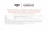 Professional, academic and industrial development needs ...usir.salford.ac.uk/51162/8/document (5).pdfIt is concluded that there is no standard benchmark in achieving competencies
