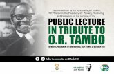 Keynote address by the honourable Jeff Radebe, MP ... · Born Oliver Reginald Kaizana Tambo on 27 October 1917, he would have turned 100 years old this year should he ha, ve continued