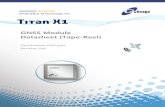 GNSS Module Datasheet (Tape-Reel) - mirificadocs.mirifica.eu/GlobalTop_Technology/MediaTek_MT3333/Titan_X1… · EGNOS, MSAS), QZSS and AGPS, Titan X1 can provide even more accurate