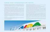 tErms AnD conDitions for trAVEL · deposit, immediate funds transfer, or via credit card (e.g. masterCard and visa). AIDA Cruises reserves the right to change the accepted form of